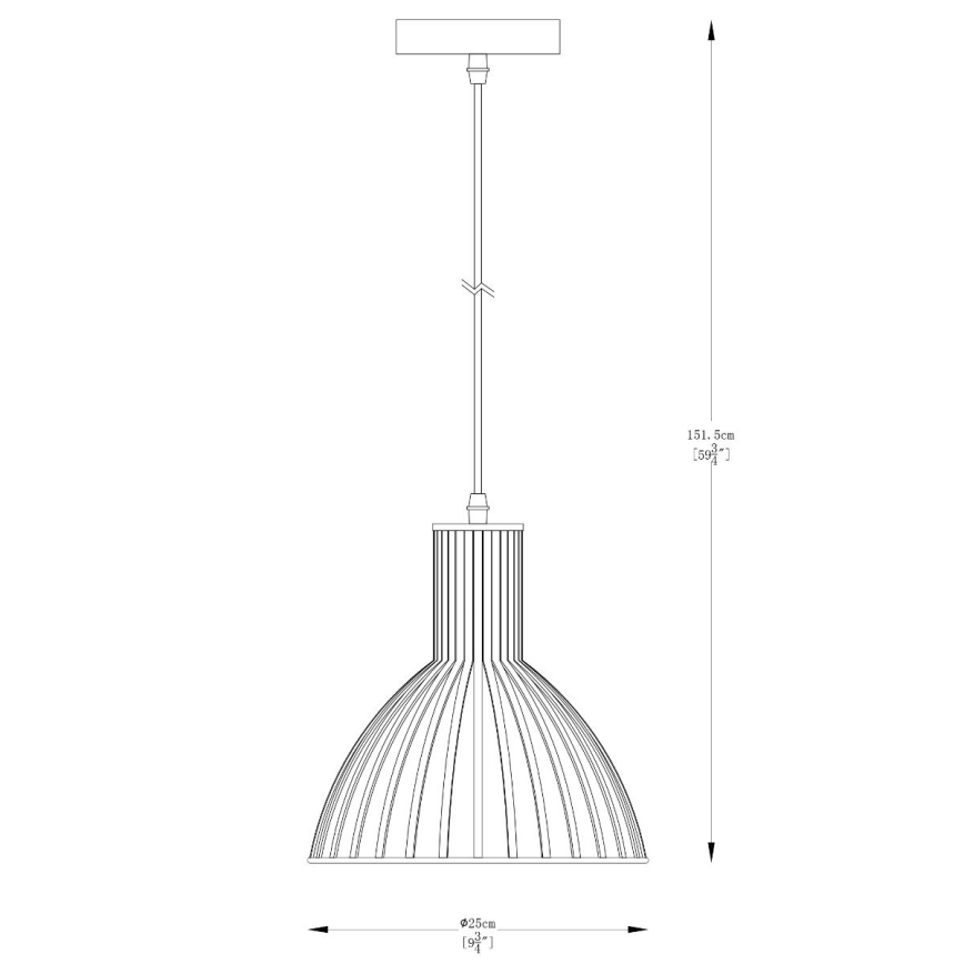 Zuma Line - Lámpara colgante 1xE27/40W/230V diá. 25 cm dorado