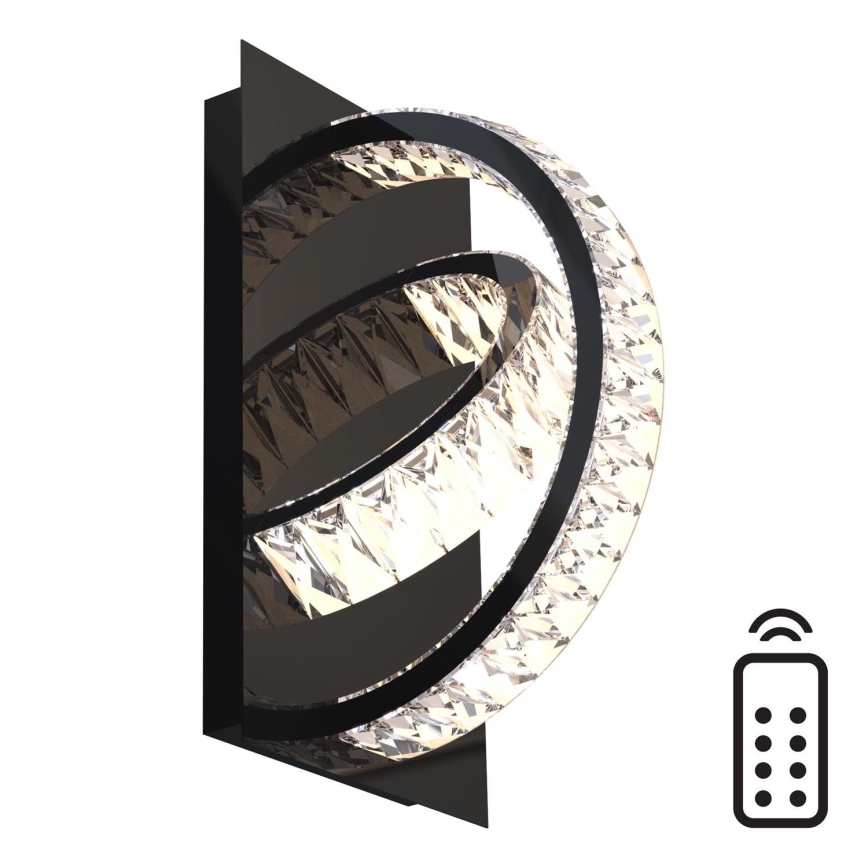 Zuma Line - Aplique de cristal LED regulable LED/18W/230V 2700-6000K negro + control remoto