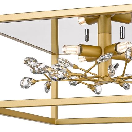 Zuma Line - Plafón de cristal 4xG9/33W/230V dorado