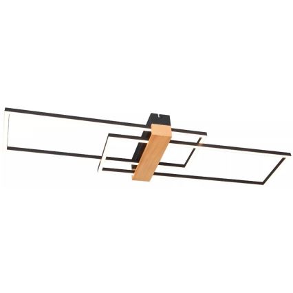 Zuma Line - Plafón LED LED/39W/230V 3000K negro/pino