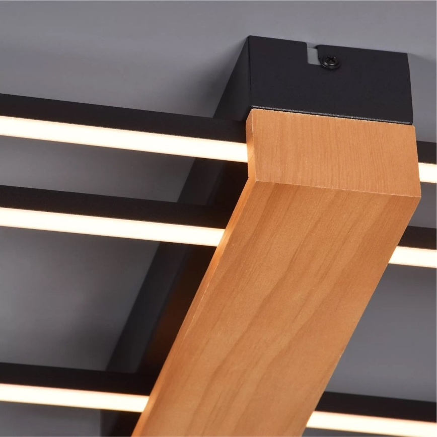Zuma Line - Plafón LED LED/39W/230V 3000K negro/pino