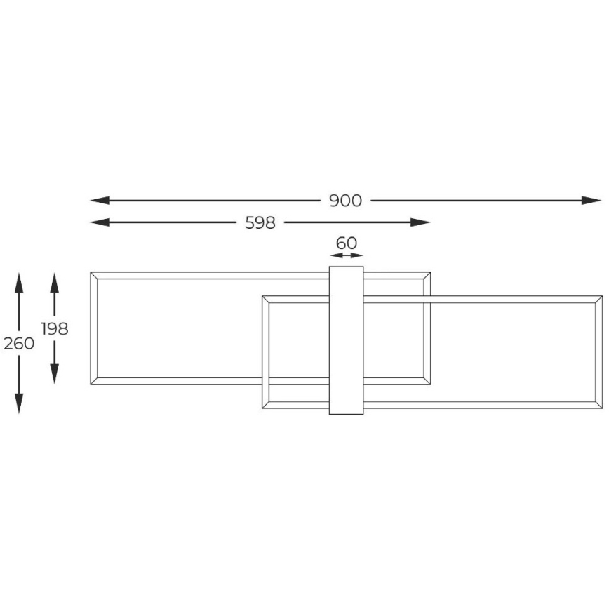 Zuma Line - Plafón LED LED/39W/230V 3000K negro/pino