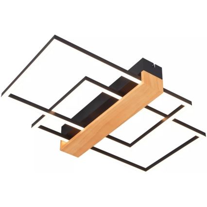 Zuma Line - Plafón LED LED/39W/230V 3000K negro/pino