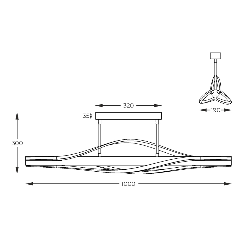 Zuma Line - Lámpara colgante LED LED/30W/230V