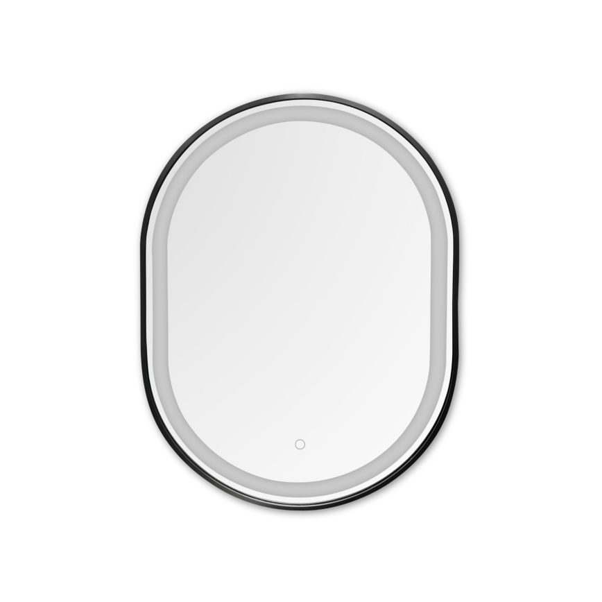 Zuma Line - Espejo de baño de pared LED con retroiluminación LED/24W/230V 3000/4000/6000K 70x50 cm IP44 negro