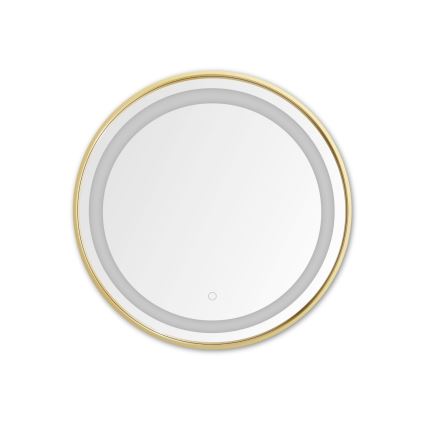 Zuma Line - Espejo de baño de pared LED con retroiluminación LED/24W/230V 3000/4000/6000K d. 60 cm IP44 dorado
