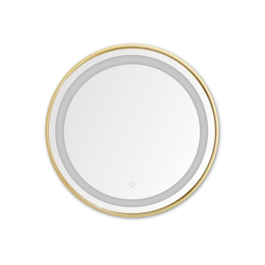 Zuma Line - Espejo de baño de pared LED con retroiluminación LED/24W/230V 3000/4000/6000K d. 60 cm IP44 dorado