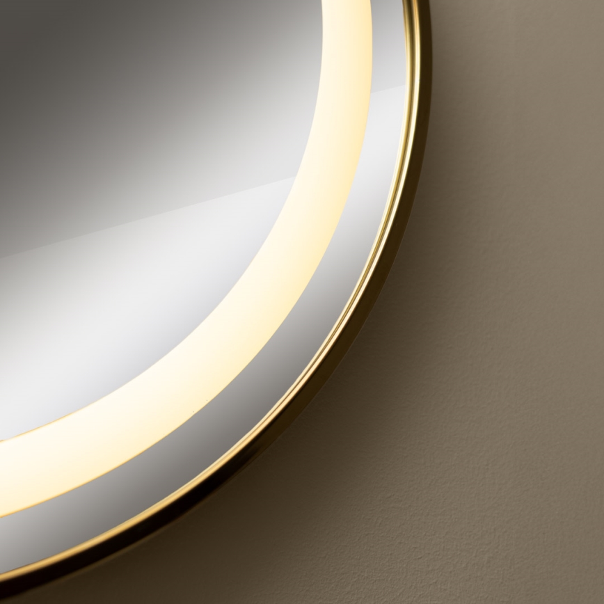 Zuma Line - Espejo de baño de pared LED con retroiluminación LED/24W/230V 3000/4000/6000K d. 60 cm IP44 dorado