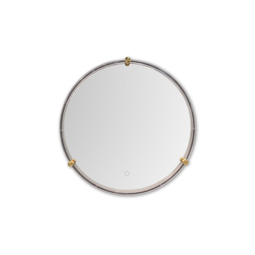 Zuma Line - Espejo de baño de pared LED con retroiluminación LED/24W/230V 3000/4000/6000K d. 60 cm IP44 transparente/dorado