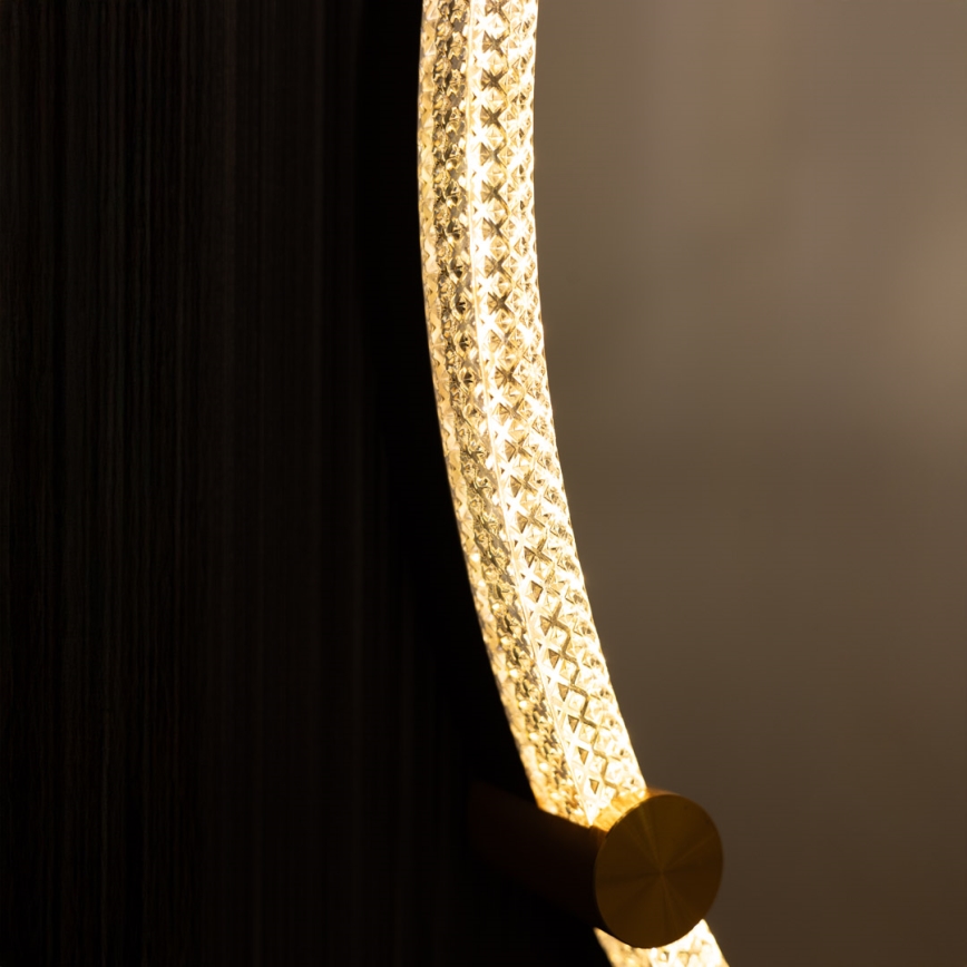 Zuma Line - Espejo de baño de pared LED con retroiluminación LED/24W/230V 3000/4000/6000K d. 60 cm IP44 transparente/dorado