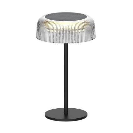 Zuma Line - Lámpara solar LED recargable y regulable LED/2,5W/2000 mAh IP44 negro