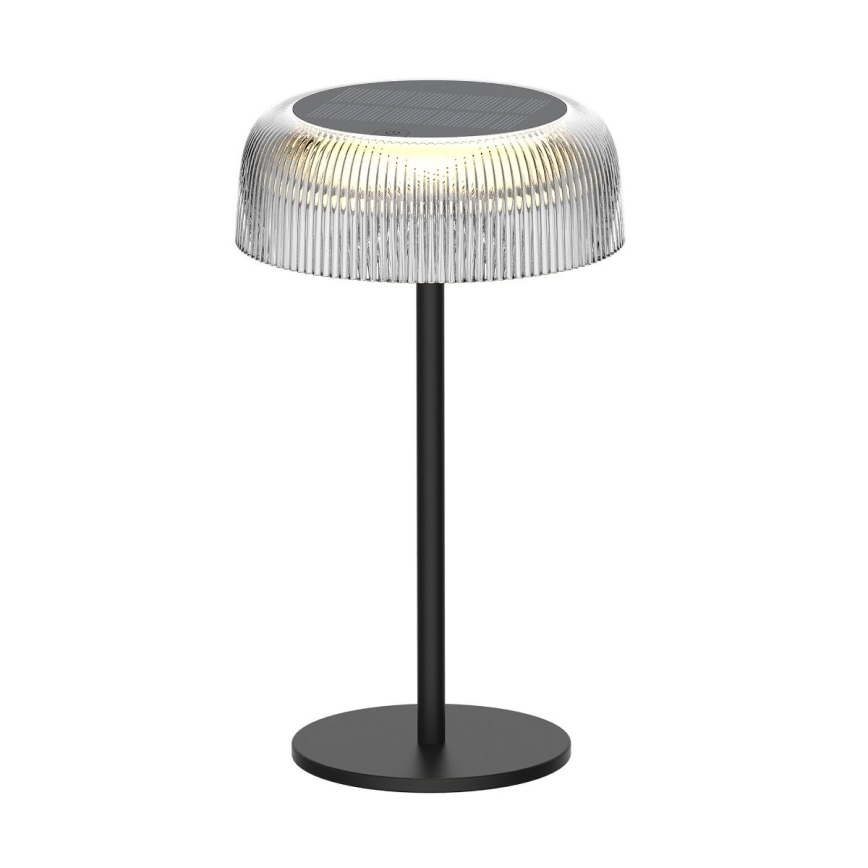 Zuma Line - Lámpara solar LED recargable y regulable LED/2,5W/2000 mAh IP44 negro