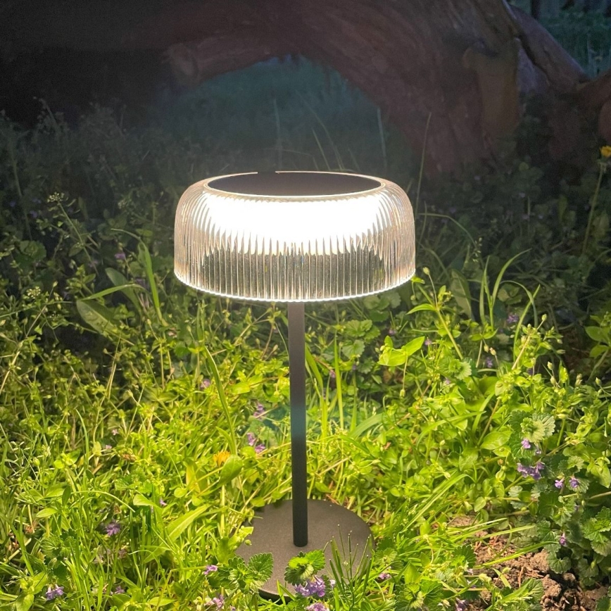 Zuma Line - Lámpara solar LED recargable y regulable LED/2,5W/2000 mAh IP44 negro
