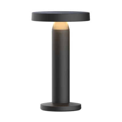 Zuma Line - Lámpara de mesa LED solar recargable y regulable LED/2W/2000 mAh IP44 negro