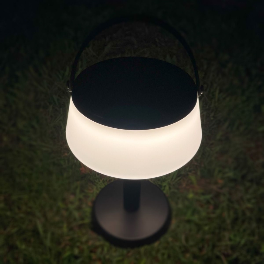 Zuma Line - Lámpara solar recargable y regulable LED/2,2W/2000mAh IP44 negro