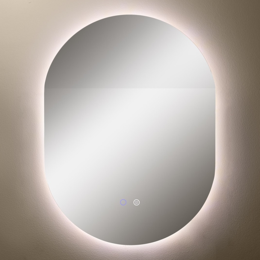 Zuma Line - Espejo de baño calefactado con luz LED de fondo LED/24W/230V 3000/4000/6000K 70x50 cm IP44