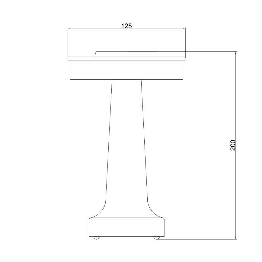 Zuma Line - Lámpara de mesa LED recargable y regulable LED/2,5W/1200 mAh 3000/4000/6000K dorado