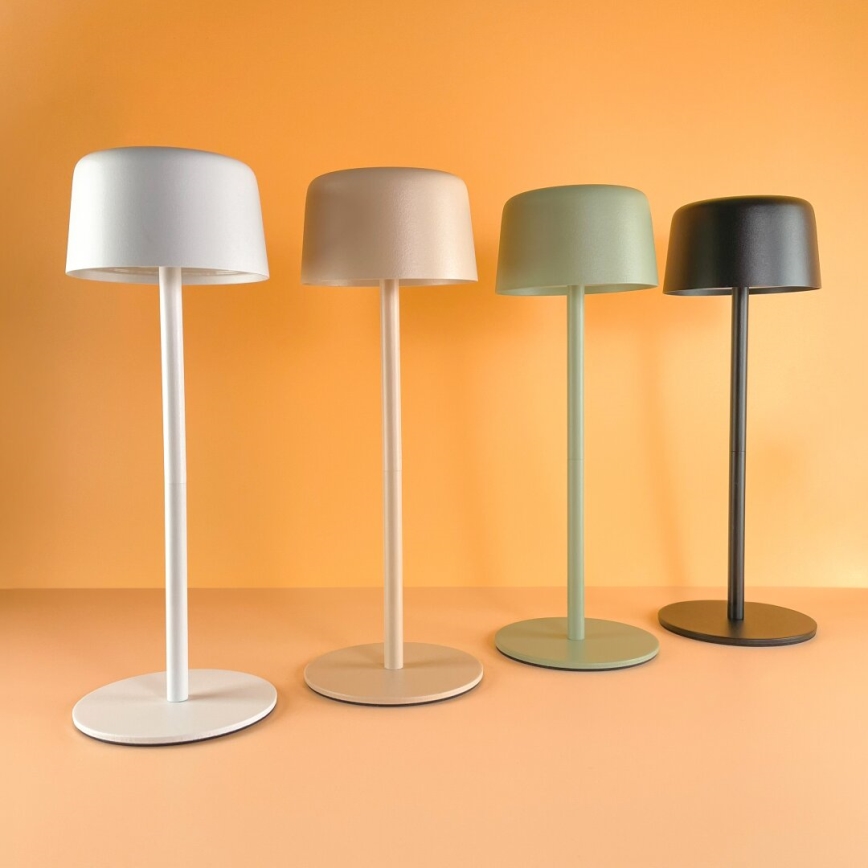 Zuma Line - Lámpara de mesa LED recargable y regulable LED/2W/1200 mAh IP44 color crema