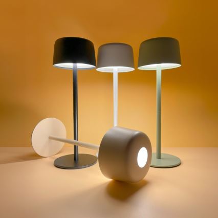 Zuma Line - Lámpara de mesa LED recargable y regulable LED/2W/1200 mAh IP44 color crema