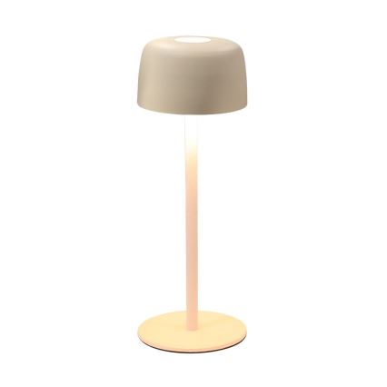 Zuma Line - Lámpara de mesa LED recargable y regulable LED/2W/1200 mAh IP44 color crema