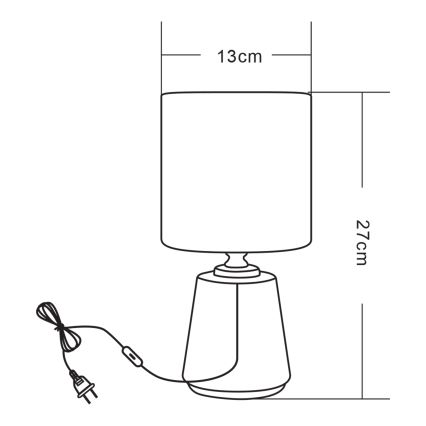 Zuma Line - Lámpara de mesa 1xE14/40W/230V blanco/dorado/decoración de mármol