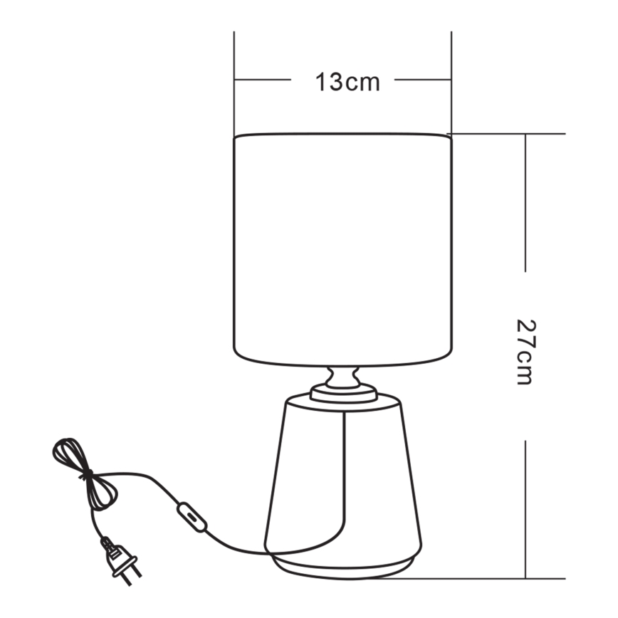 Zuma Line - Lámpara de mesa 1xE14/40W/230V blanco/dorado/decoración de mármol