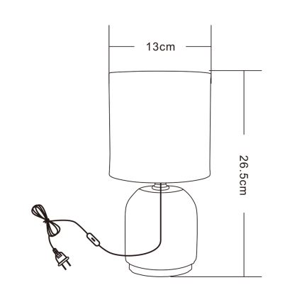 Zuma Line - Lámpara de mesa 1xE14/40W/230V gris/dorado