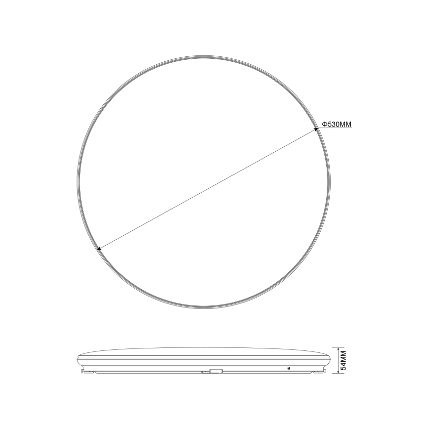 Zuma Line - Plafón LED regulable LED/48W/230V diá. 53 cm cromo brillante