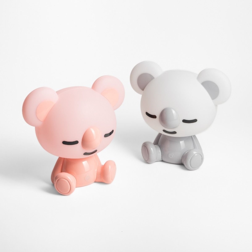 Zuma Line - Lámpara LED de mesa táctil infantil regulable LED/3W/230V koala gris