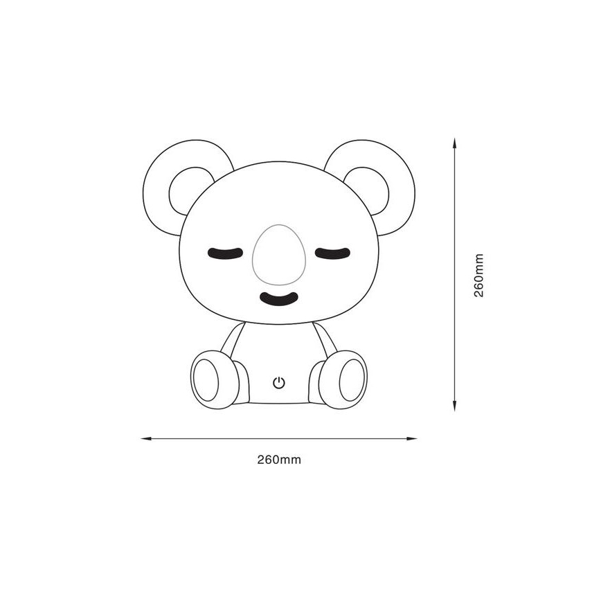 Zuma Line - Lámpara LED de mesa táctil infantil regulable LED/3W/230V rosa koala