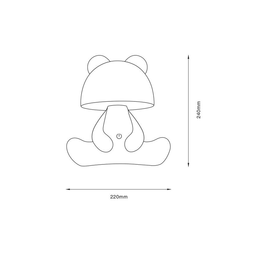 Zuma Line - Lámpara de mesa LED táctil infantil regulable LED/3W/230V oso rosa