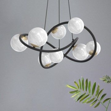 Zuma Line - Lámpara colgante 8xG9/3,5W/230V negro
