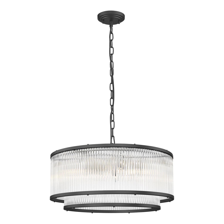 Zuma Line - Lámpara colgante con cadena 6xE14/60W/230V negro