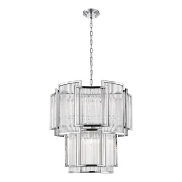 Zuma Line - Lámpara colgante con cadena 8xE14/60W/230V cromo brillante