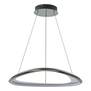 Zuma Line - Lámpara de araña LED regulable LED/34W/230V 3000K negro cromo brillante