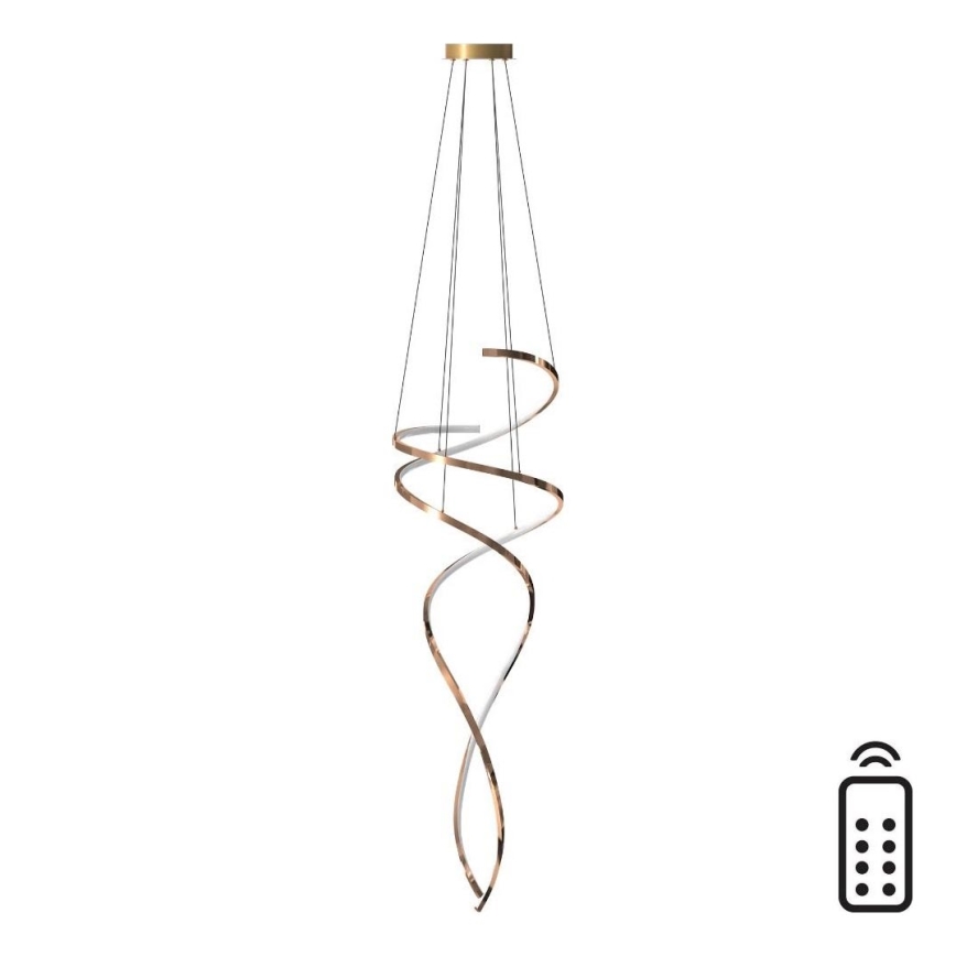 Zuma Line - Lámpara de araña LED regulable LED/68W/230V 3000/4000/6000K rosa dorado + control remoto