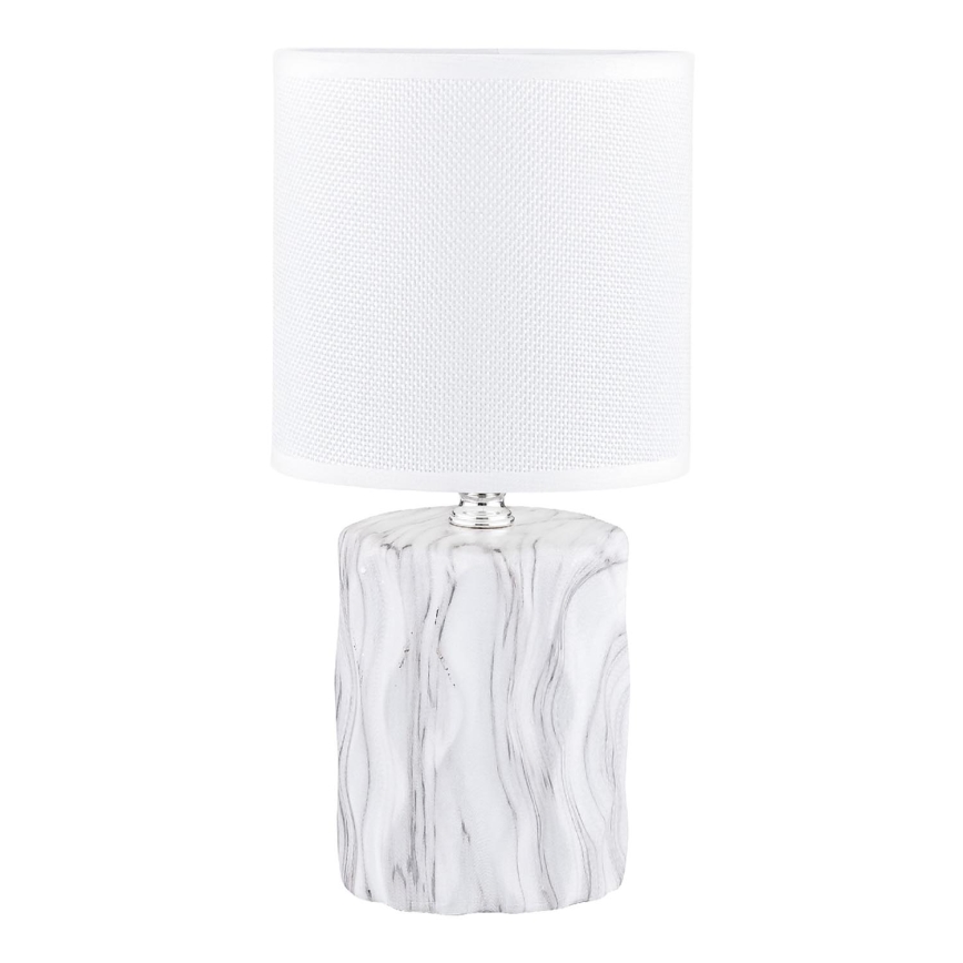 Zuma Line - Lámpara de mesa 1xE14/40W/230V blanco/decoración de mármol