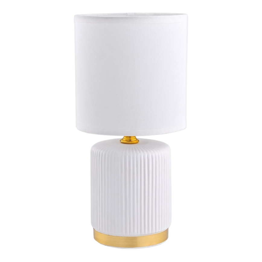 Zuma Line - Lámpara de mesa 1xE14/40W/230V blanco/dorado