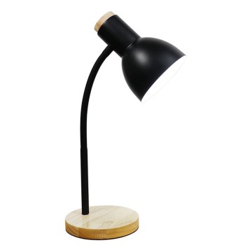 Zuma Line - Lámpara de mesa 1xE27/40W/230V negro/roble