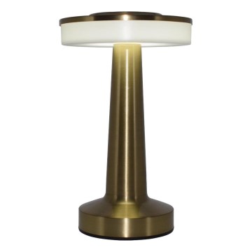 Zuma Line - Lámpara de mesa LED recargable y regulable LED/2,5W/1200 mAh 3000/4000/6000K dorado