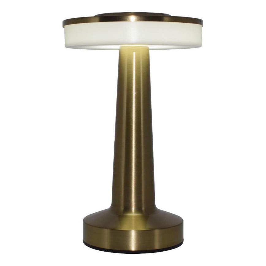 Zuma Line - Lámpara de mesa LED recargable y regulable LED/2,5W/1200 mAh 3000/4000/6000K dorado
