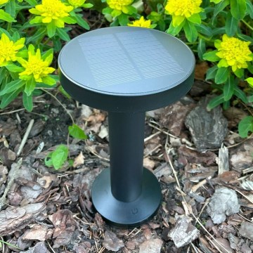 Zuma Line - Lámpara de mesa LED solar recargable y regulable LED/2W/2000 mAh IP44 negro