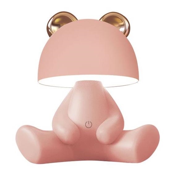 Zuma Line - Lámpara de mesa LED táctil infantil regulable LED/3W/230V oso rosa