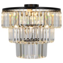 Zuma Line - Lámpara de techo de cristal 4xE14/40W/230V negro
