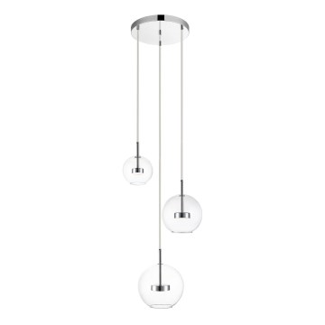 Zuma Line - Lámpara LED colgante 3xLED/5W/230V cromo brillante