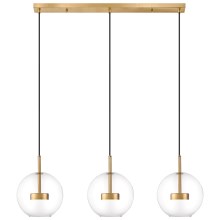 Zuma Line - Lámpara LED colgante 3xLED/5W/230V dorado
