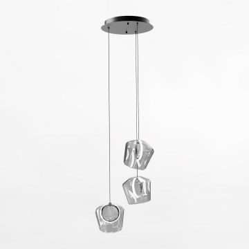 Zuma Line - Lámpara LED colgante 3xLED/6W/230V negro/transparente