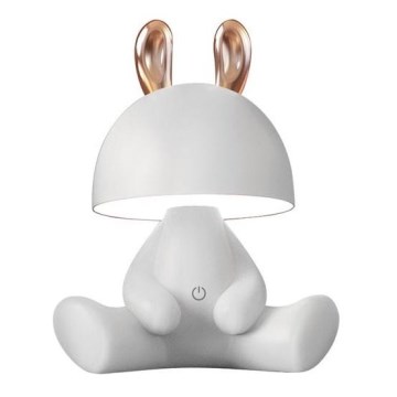 Zuma Line - Lámpara LED de mesa táctil infantil regulable LED/3W/230V liebre blanco