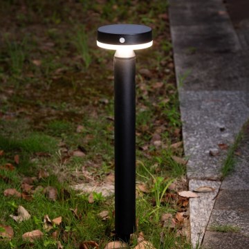 Zuma Line - Lámpara solar LED con sensor de movimiento y crepuscular LED/4,5W/2000 mAh IP44 negro
