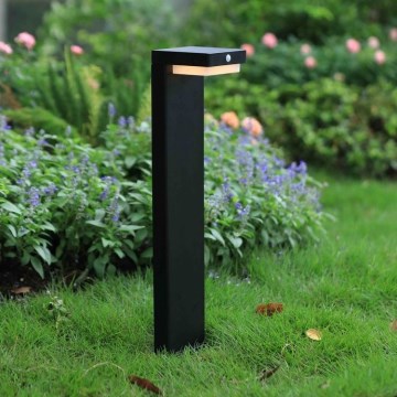 Zuma Line - Lámpara solar LED con sensor de movimiento y crepuscular LED/4,5W/2000 mAh IP44 negro